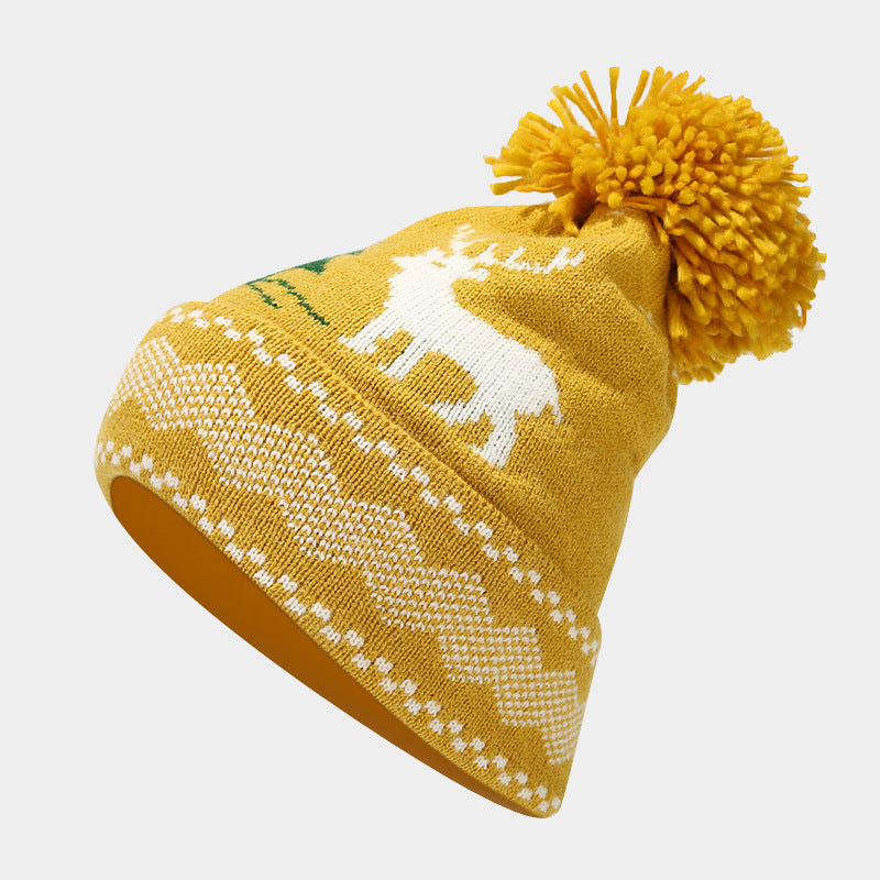 Conjunto de gorro, bufanda y guantes con estampado de reno navideño (6 colores)