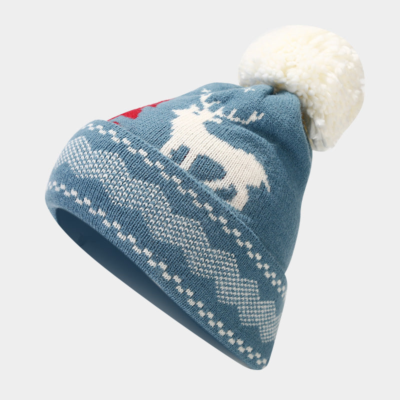 Conjunto de gorro, bufanda y guantes con estampado de reno navideño (6 colores)