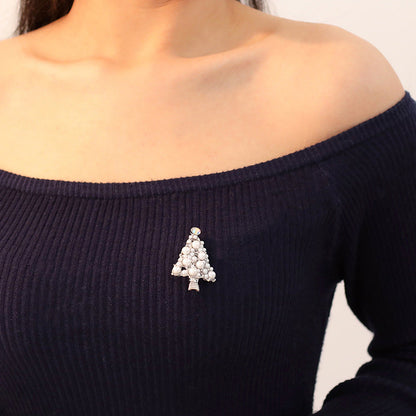 Broche decorativo con perlas huecas para árbol de Navidad diario