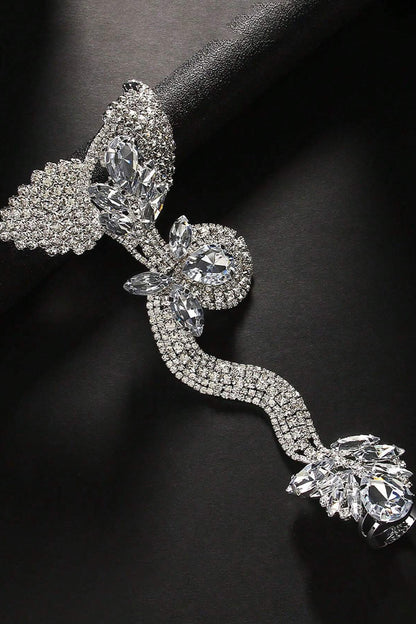 Pulsera de anillo de serpiente de cristal 