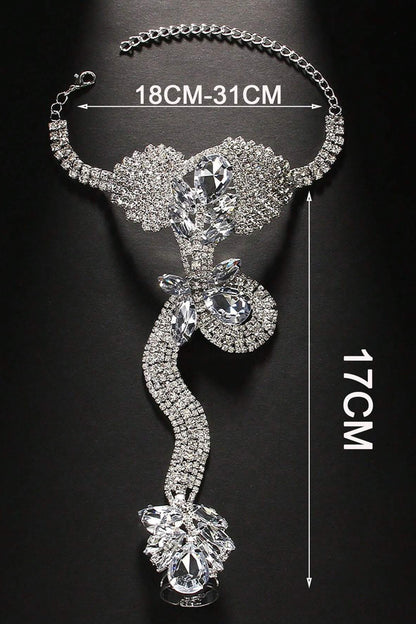 Pulsera de anillo de serpiente de cristal 