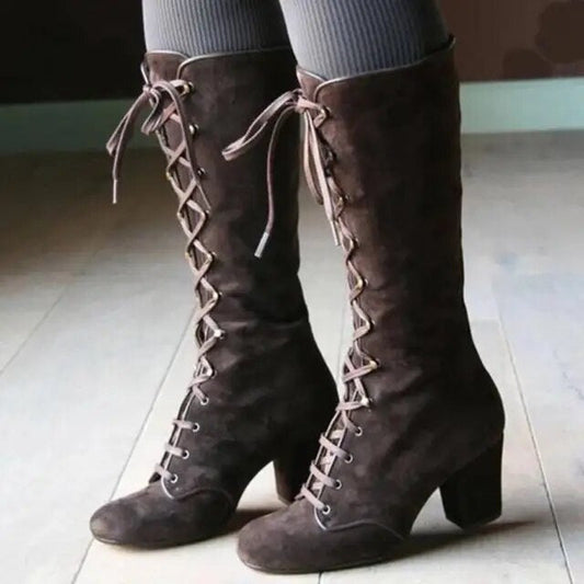 Casual Suede Retro Ankle Boots with Heel for Women | Great for Casual Days