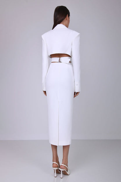 Vestido midi tipo blazer con aberturas Antonia 