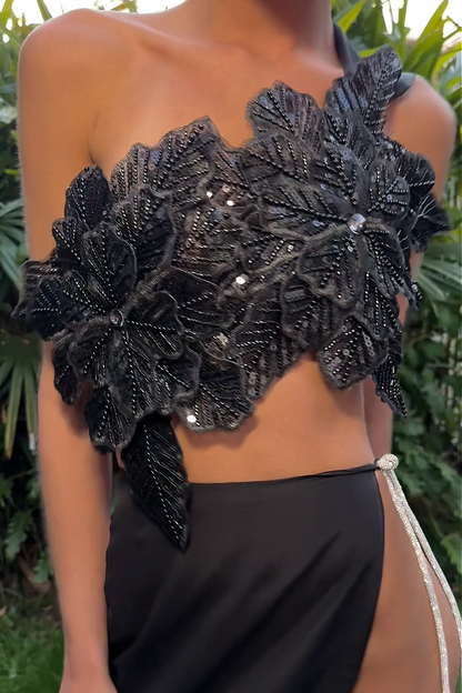 Barbara Embroidered Floral Tube Top & Skirt Set