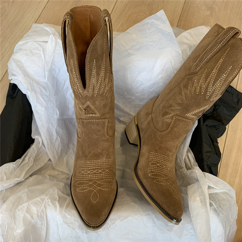 Casual Western Cowboy Ankle Boots with Heel for Women | Great for Casual Days