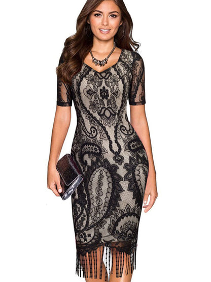 Vestido de fiesta de verano de encaje sexy para mujer