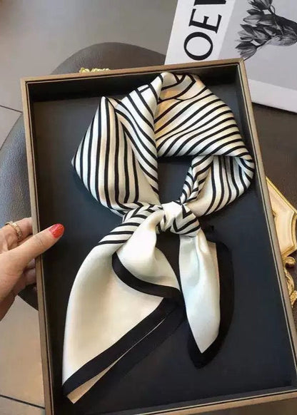 Harper Lines - Monochrome Chevron Silk Scarf