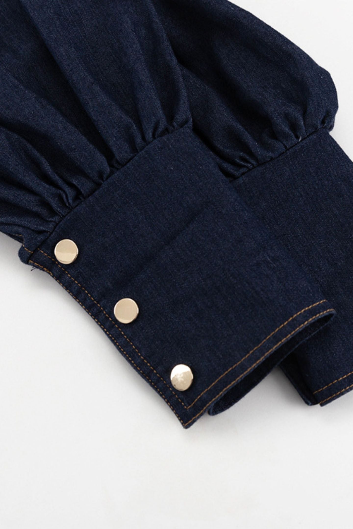 Minivestido vaquero con mangas abullonadas Lena 