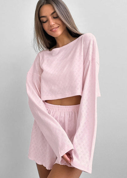 Lena - Eyelet Knit Lounge Set