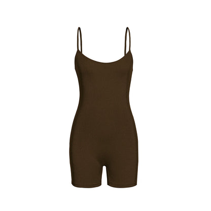 Mono ajustado con tirantes ajustables para mujer, pantalones deportivos de yoga