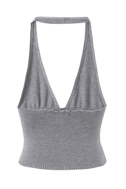 Halter Vest Three-piece Knitted Set
