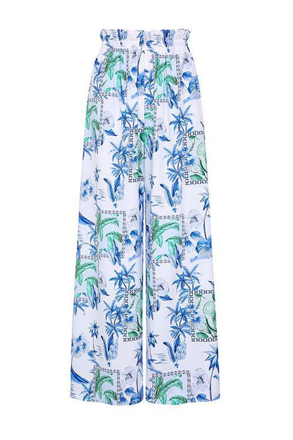 Belinda Floral Printed Ruffle Three-piece Swim Set