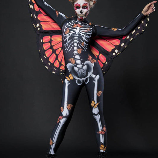 Conjunto de mono para padres con capa de mariposa de Halloween