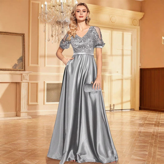 Vestido de noche de manga corta con lentejuelas para mujer, vestido de cóctel sexy tipo bandeau, ajustado, con cola de pez, vestido largo tostado