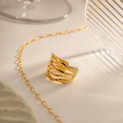 Ripple Gold Ring