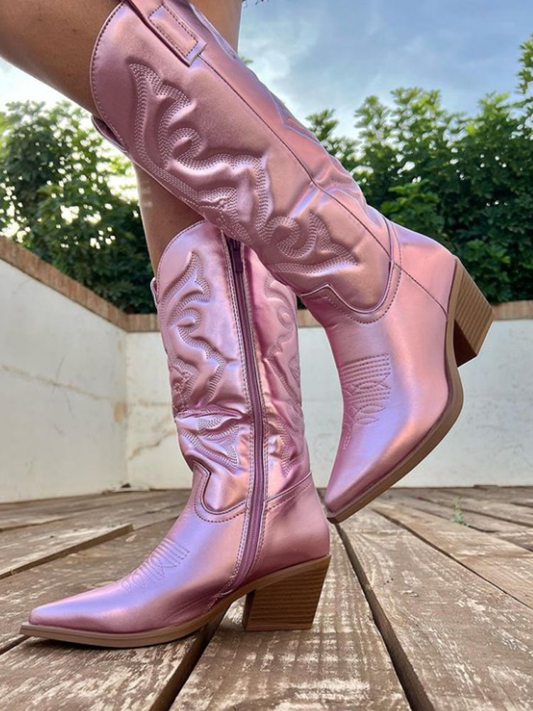 Casual Western Cowboy Ankle Boots with Heel for Women | Great for Casual Days