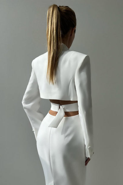 Vestido midi tipo blazer con aberturas Antonia 