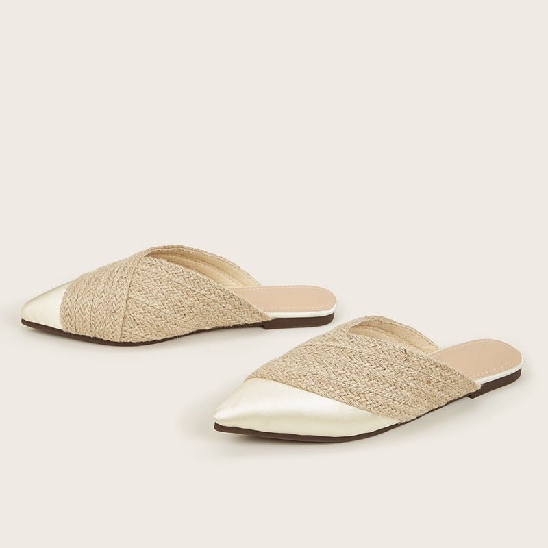 Pantuflas de satén tejido Apphia 