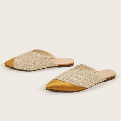 Pantuflas de satén tejido Apphia 