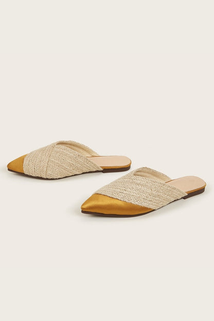 Pantuflas de satén tejido Apphia 