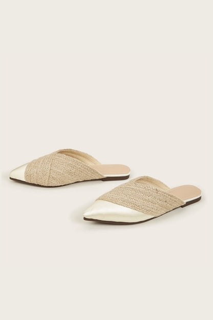 Pantuflas de satén tejido Apphia 