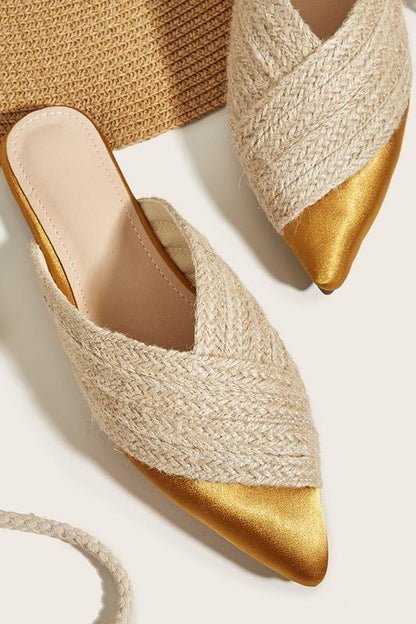 Pantuflas de satén tejido Apphia 