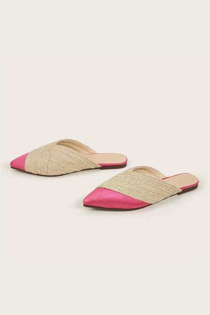 Pantuflas de satén tejido Apphia 