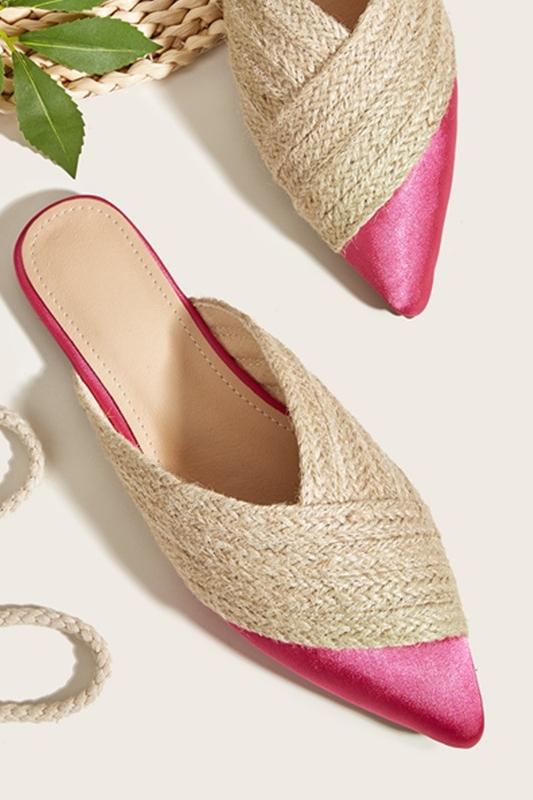 Pantuflas de satén tejido Apphia 