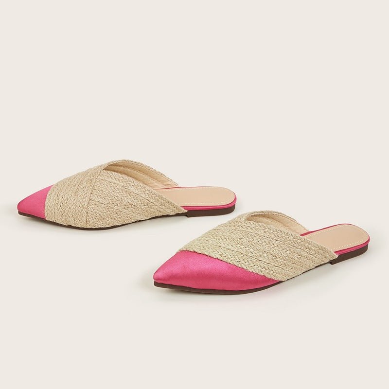Pantuflas de satén tejido Apphia 