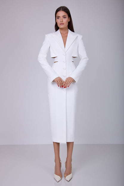 Vestido midi tipo blazer con aberturas Antonia 