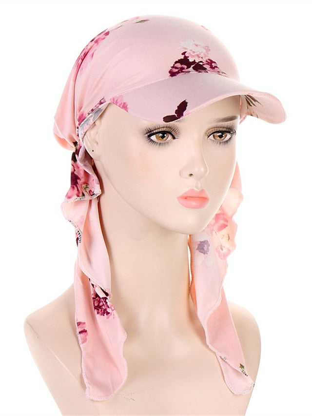 Camouflage Leopard Print Muslim Hijab Turban Hat for Women Girls Baseball Cap Sun Hats Headscarf Scarf Cap Solid Color Fashion Women Soft scarves for Women