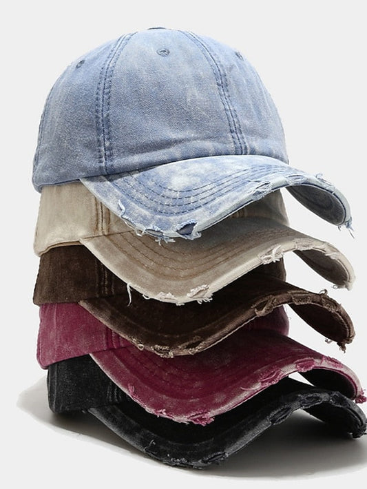 Washed Cotton Pure Color Vintage Baseball Cap for Women Men Couple Hip Hop Boys Girls Street Sunscreen Hat Hip Hop Cap for Women