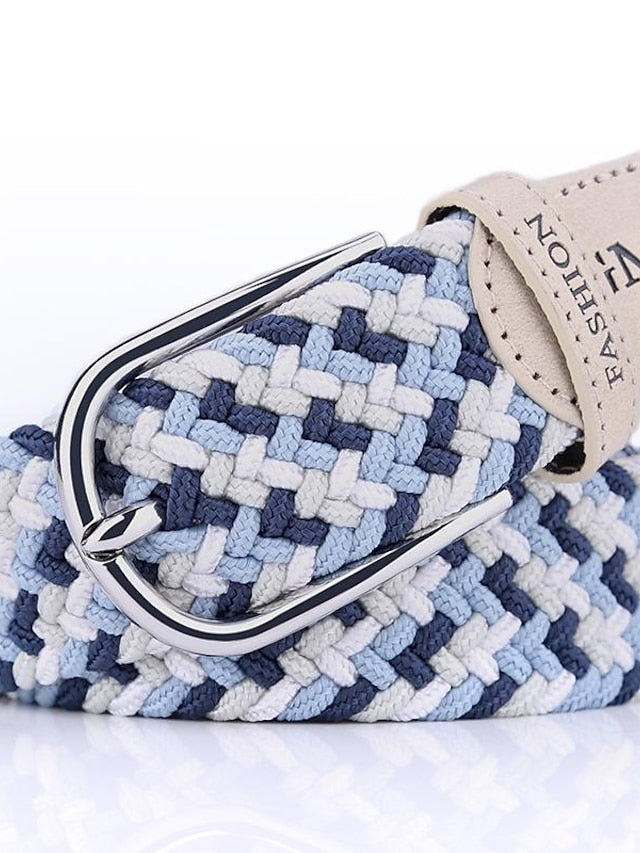 canvas woven thin belt ladies fashion elastic elastic belt korean pants belt for Women