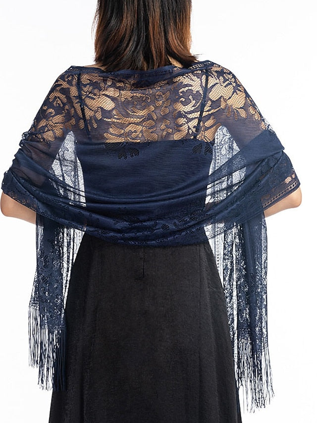 Shawls & Wraps Party Wedding Anniversary Camel Red Pink Scarf Flower / Fall / Winter / Spring / Summer / Polyester for Women