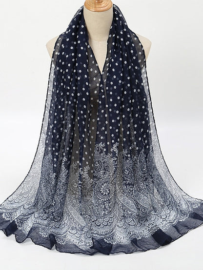 Summer Lady Dots Scarf Shawl Holiday Fashion Clothing Accessories Invierno Mujer Women Scarves Shawls for Women