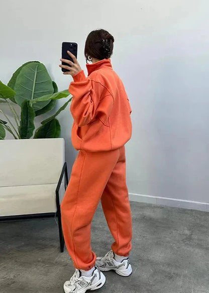 Oversized Zip-Up Hoodie and Jogger Set