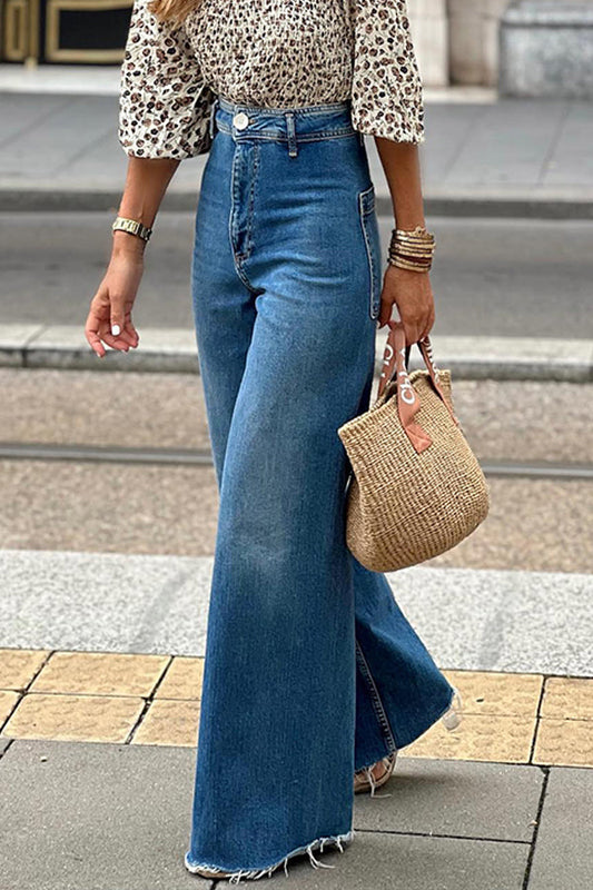 jeans casuales de pierna ancha