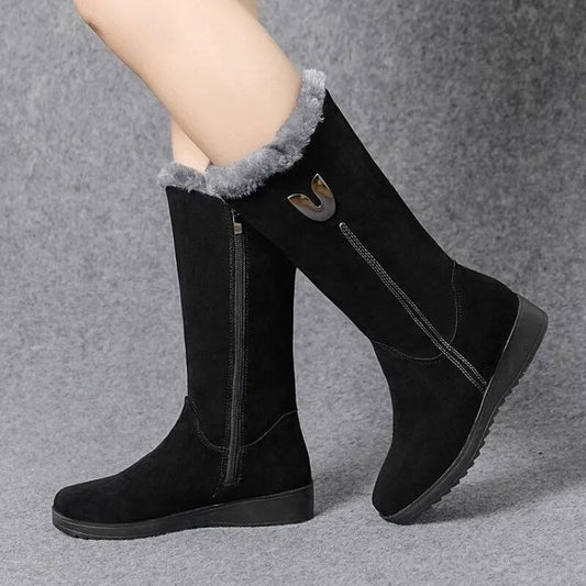 Elegant Flat Suede Boots with Zipper and for Women | Great for Casual Days