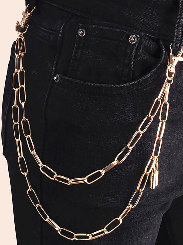 Men's Pants Chain Wallet Chain Pocket Chain Metal Chain Buckle Free Chain Casual Classic Party Daily Gold for Women