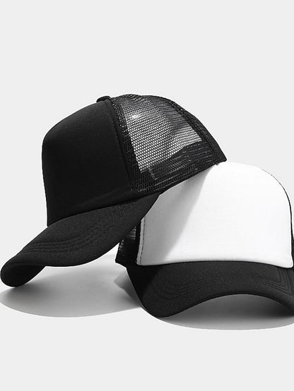 1pcs Unisex Cap Casual Plain Mesh Baseball Cap Adjustable Snapback Hats For Women Men Hip Hop Trucker Cap Streetwear Dad Hat for Women
