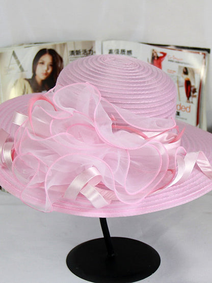 Party Hat Party Street Daily Flower Solid Colored Black White Hat Basic Blue Fall Winter Spring for Women
