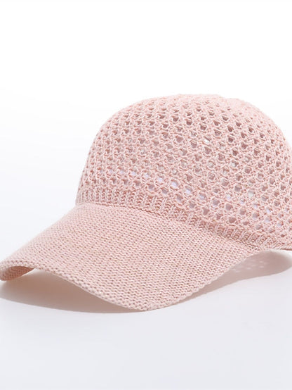 Solid Color Holiday Girls Sun Cap Breathable New Summer Cap Baseball Cap Outdoor  Sunshade Hat Ponytail Cap for Women