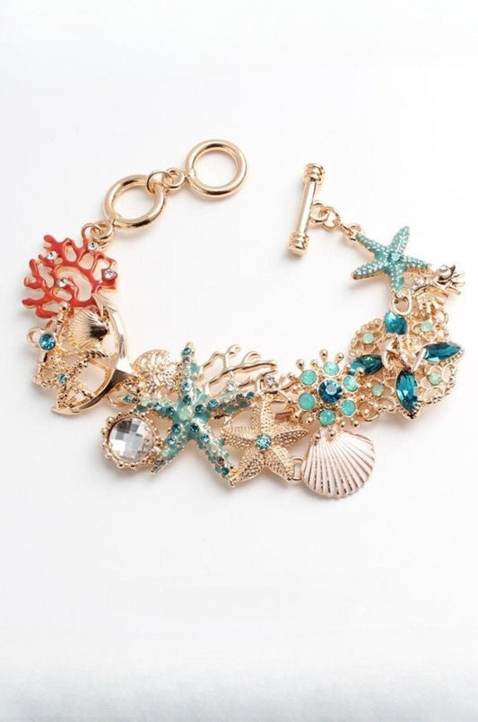 Pulsera Ethel con decoración oceánica 