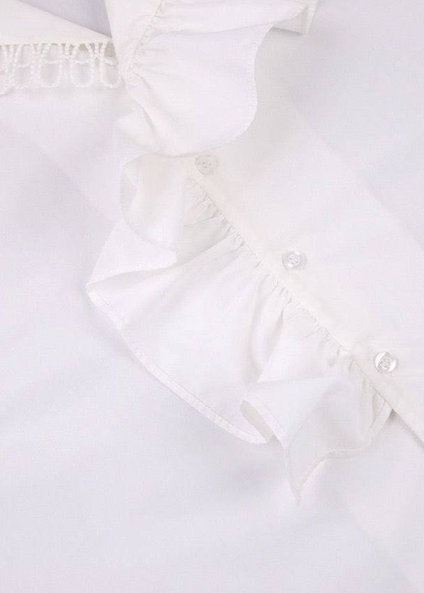 Aurora – Ruffle Trim Long Sleeve Blouse
