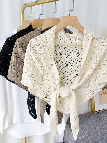 Fashion Knitted Crochet Hollow Fake Collar for Women Small Shawl Wrap Flase Collar Decor Female Shirt Detachable Collar for Women