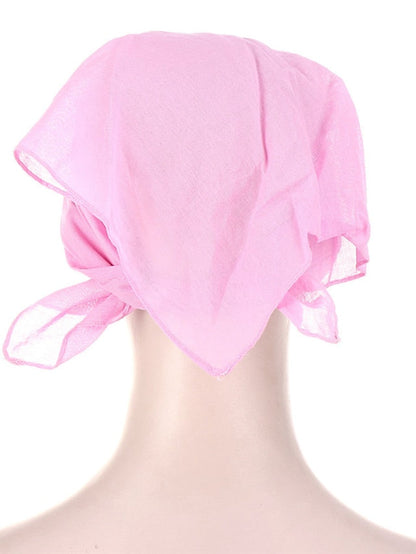 Women Classic Turban Hat Solid Color Outdoor Brim Sunshade Hats Female with Scarf Cap Soft Headscarf Beanie Baseball Cap for Women