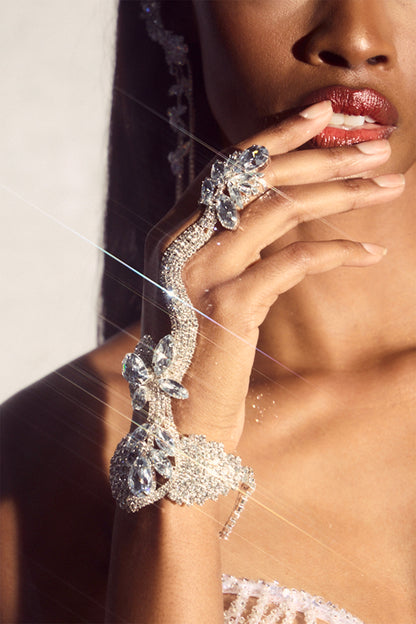 Pulsera de anillo de serpiente de cristal 