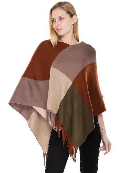 Shawl Wrap Poncho Ruana Cape Daily Holiday Cotton Polyester Casual Bohemia Warm 1 PC for Women