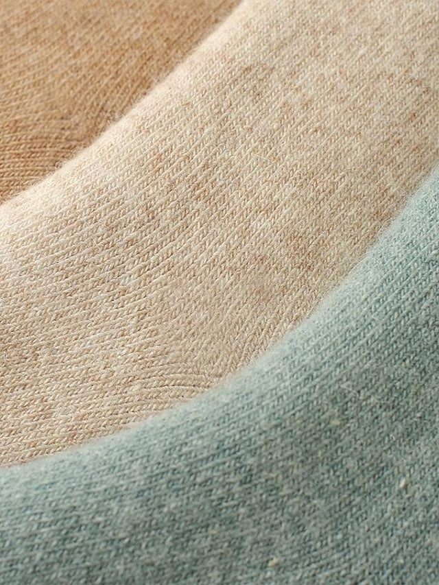 Crew Socks Thick Winter Warm Socks Home Office Work Solid Color Wool Spandex Nylon Basic Casual Classic Warm Casual 1 Pair for Women