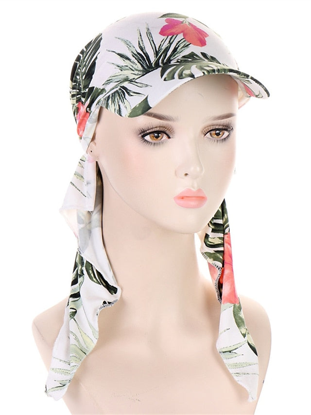 Camouflage Leopard Print Muslim Hijab Turban Hat for Women Girls Baseball Cap Sun Hats Headscarf Scarf Cap Solid Color Fashion Women Soft scarves for Women